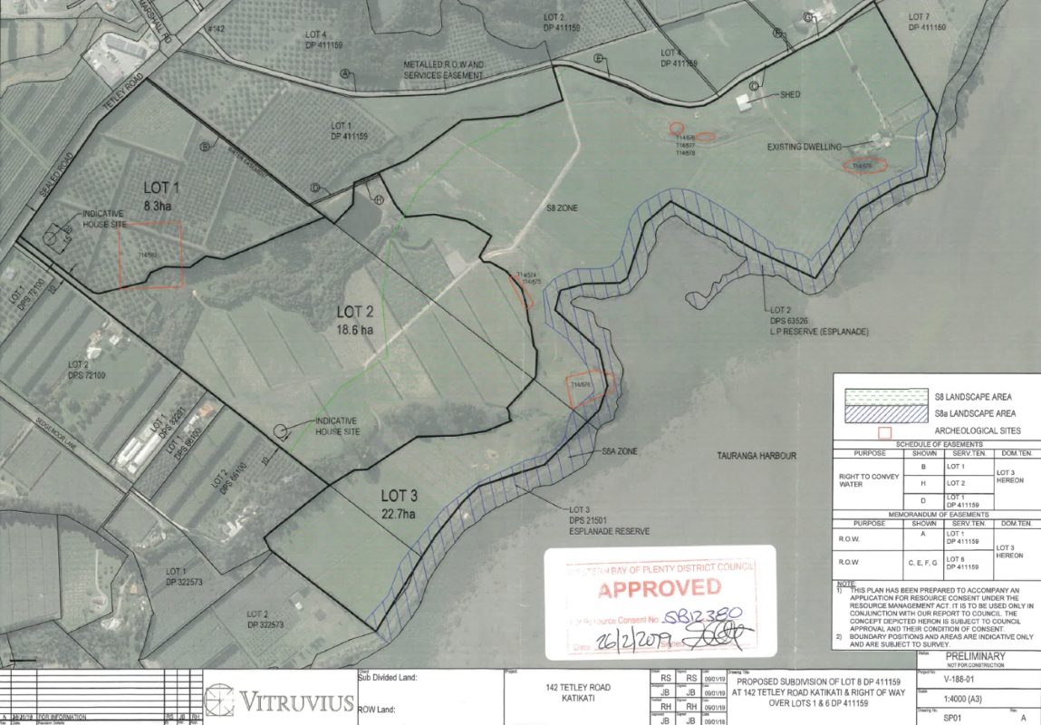 Rural Production Lot Subdivision, Katikati Vitruvius